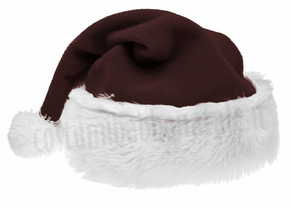 Cappello di Babbo Natale in colore marrone scuro