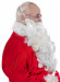 Costume da Babbo Natale Super Deluxe in pile: completo composto da 13 elementi e 4 accessori