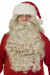 Barba di Babbo Natale naturale con parrucca (50 cm)