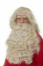 Barba di Babbo Natale naturale con parrucca (50 cm)