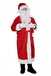 Costume di Babbo Natale con cappotto in pile: completo da 2 elementi