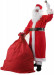 Costume di Babbo Natale con cappotto in pile: completo da 12 elementi e 4 accessori