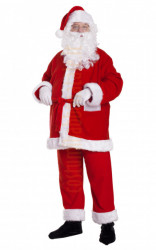 Costume da Babbo Natale in pile: completo da 3 elementi