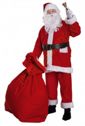 Costume da Babbo Natale in pile: completo di 13 elementi e 4 accessori