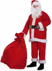 Costume da Babbo Natale in pile: completo da 11 elementi