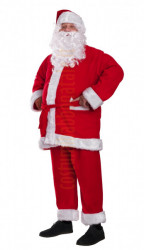 Costume da Babbo Natale in pile: completo da 6 elementi