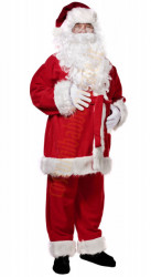 Costume da Babbo Natale Deluxe in pile: completo da 3 elementi