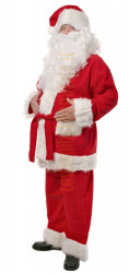 Costume da Babbo Natale Deluxe in pile: completo da 6 elementi