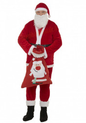 Costume da Babbo Natale in peluche leggero - 8 elementi