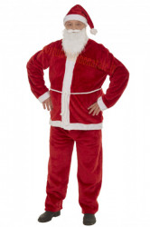 Costume da Babbo Natale in peluche spesso - 5 elementi