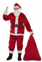 Costume da Babbo Natale in peluche spesso - 11 elementi