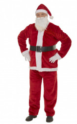 Costume da Babbo Natale in peluche spesso - 6 elementi
