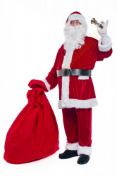 Costume da Babbo Natale in velluto: completo di 13 elementi e 4 accessori