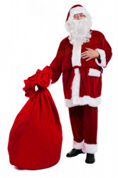 Costume da Babbo Natale in velluto: completo da 9 elementi
