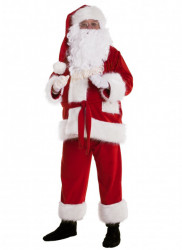 Costume da Babbo Natale Super Deluxe in pile: completo da 3 elementi