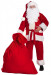 Costume da Babbo Natale Super Deluxe in pile: completo da 9 elementi