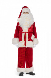 Costume da Babbo Natale Super Deluxe in velluto: completo di 3 elementi