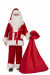 Costume da Babbo Natale Super Deluxe in velluto: completo di 9 elementi