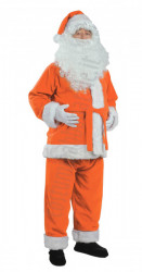 Costume di Babbo Natale arancione: giacca, pantaloni e cappello