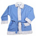 Costume di Babbo Natale azzurro: giacca, pantaloni e cappello