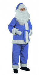 Costume di Babbo Natale blu: giacca, pantaloni e cappello