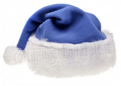 Cappello di Babbo Natale in colore blu