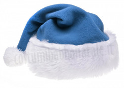 Cappello di Babbo Natale in colore blu chiaro