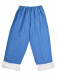 Costume di Babbo Natale blu chiaro: giacca, pantaloni e cappello