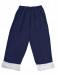 Costume di Babbo Natale blu scuro: giacca, pantaloni e cappello