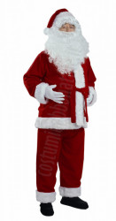 Costume di Babbo Natale bordeaux: giacca, pantaloni e cappello