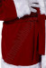 Costume di Babbo Natale bordeaux: giacca, pantaloni e cappello