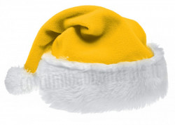 Cappello di Babbo Natale in colore giallo scuro