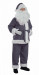 Costume di Babbo Natale grigio: giacca, pantaloni e cappello