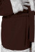 Costume di Babbo Natale marrone scuro: giacca, pantaloni e cappello