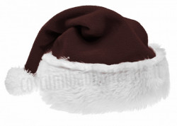 Cappello di Babbo Natale in colore marrone scuro