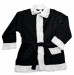 Costume di Babbo Natale nero: giacca, pantaloni e cappello