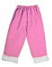 Costume di Babbo Natale rosa: giacca, pantaloni e cappello.