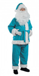 Costume di Babbo Natale turchese: giacca, pantaloni e cappello