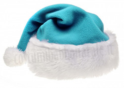 Cappello di Babbo Natale in colore turchese