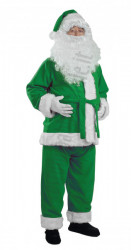 Costume di Babbo Natale verde: giacca, pantaloni e cappello