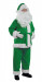 Costume di Babbo Natale verde: giacca, pantaloni e cappello