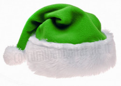 Cappello di Babbo Natale in colore verde chiaro