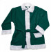Costume di Babbo Natale verde scuro: giacca, pantaloni e cappello